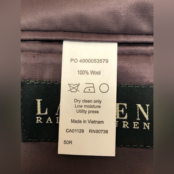 Ralph Lauren Gray Wool Blazer Jacket 2 Button Mens Size 50R - Picture 7 of 16